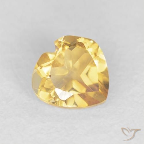 Citrino Ouro Natural 0.45ct, Coração, VVS
