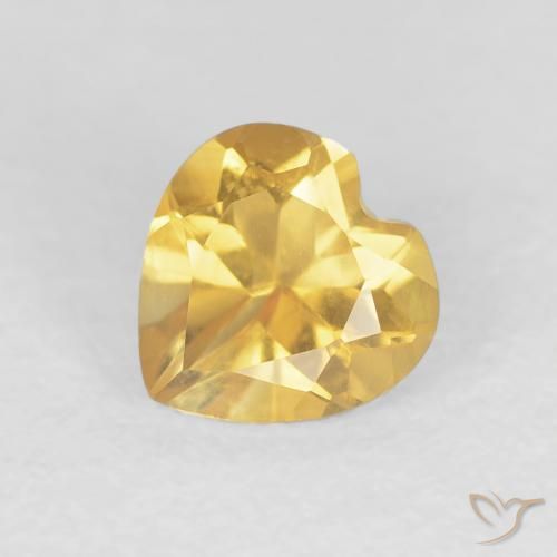 0.73ct Natural ouro médio Citrino, Coração, VVS