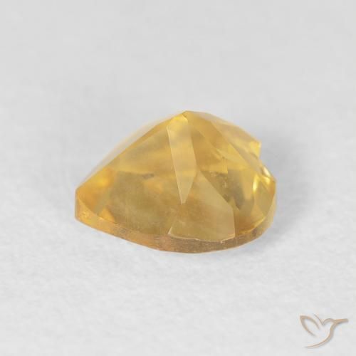Citrino ouro médio Natural 0.73ct, Coração, VVS