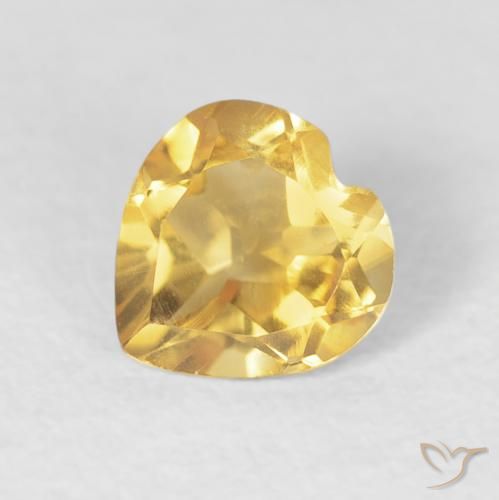 0.66ct Natural Ouro Citrino, Coração, VVS