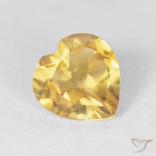 Citrino Ouro Natural 0.66ct, Coração, VVS