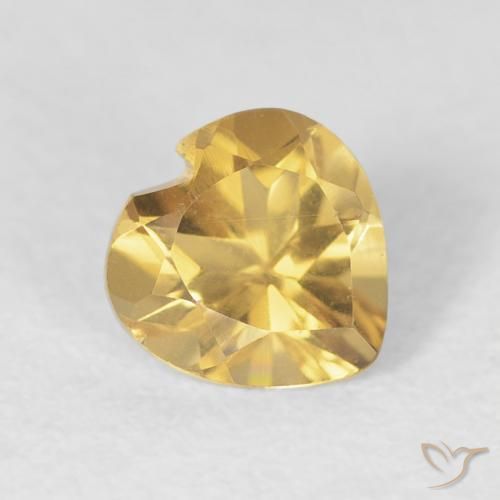 Citrino ouro médio Natural 0.71ct, Coração, VVS