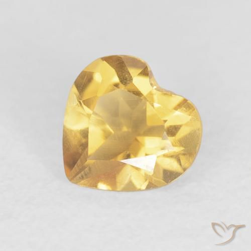 0.60ct Natural Ouro Citrino, Coração, VS