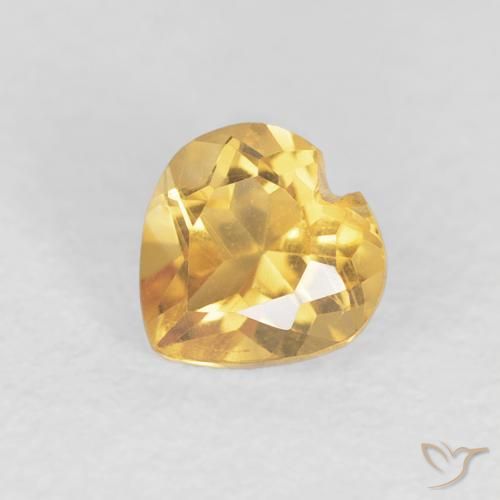 Citrino ouro médio Natural 0.51ct, Coração, VS