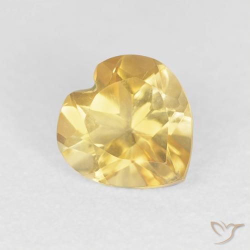 Citrino Laranja Dourada Natural 0.74ct, Coração, VS