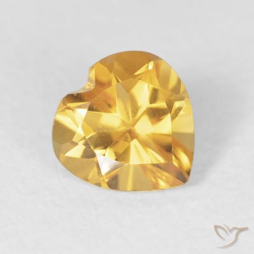 0.70ct Natural ouro médio Citrino, Coração, VVS