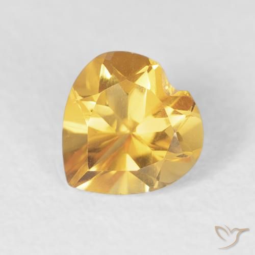 Citrino ouro médio Natural 0.70ct, Coração, VVS