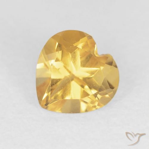 Citrino ouro médio Natural 0.71ct, Coração, VS