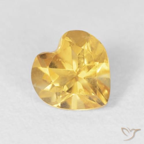0.70ct Natural Ouro Citrino, Coração, VVS