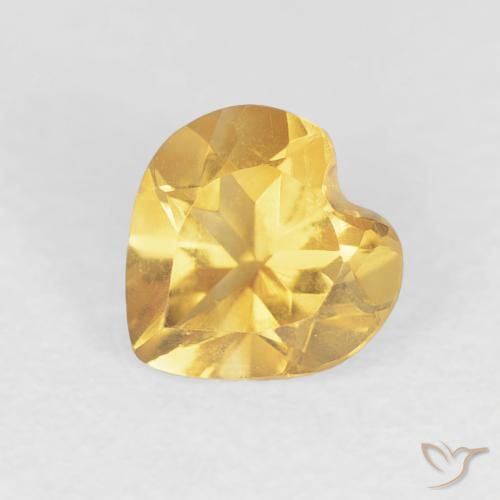 Citrino Ouro Natural 0.70ct, Coração, VVS