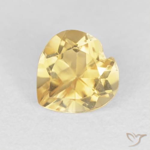 0.75ct Natural ouro médio Citrino, Coração, VVS