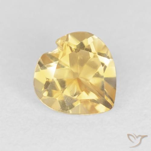 Citrino ouro médio Natural 0.75ct, Coração, VVS