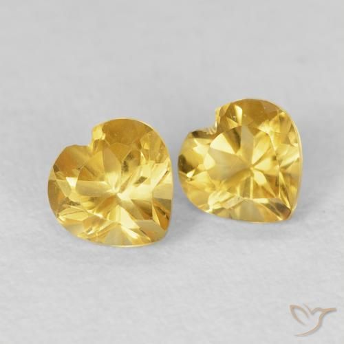 Pedras preciosas de Citrino Laranja Dourada natural de 0.96 ct, Coração, VVS-VS