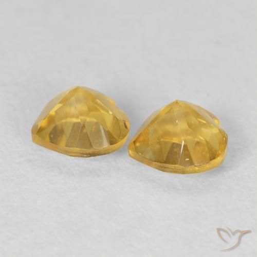 Pedras preciosas de Citrino Laranja Dourada natural de 0.96 ct, Coração, VVS-VS