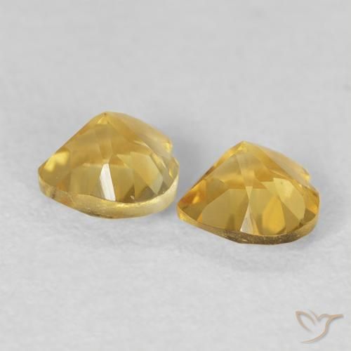 Pedras preciosas de Citrino Dourado natural de 0.94 ct, Coração, VVS-VS