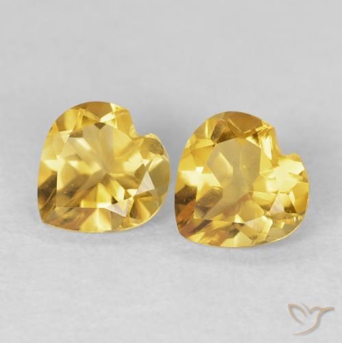 1.30ctw Natural Dourado Citrino, Coração, VVS-VS, Photo A