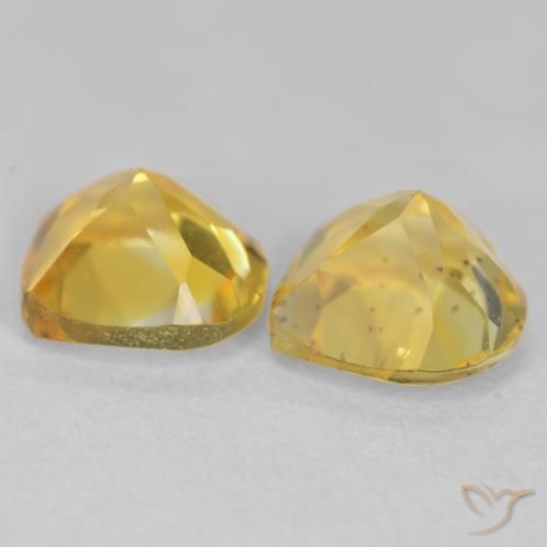 Pedras preciosas de Citrino ouro brilhante natural de 1.40 ct, Coração, VS
