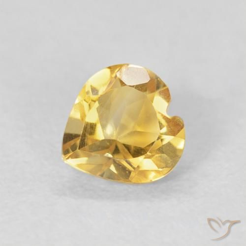 Citrino Dourado Natural 0.44ct, Coração, VVS