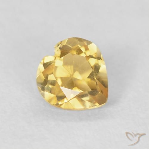 Citrino ouro médio Natural 0.44ct, Coração, VVS