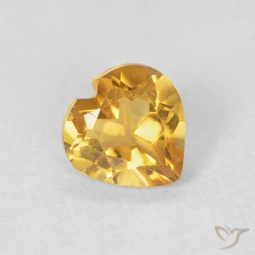 Citrino ouro médio Natural 0.42ct, Coração, VVS