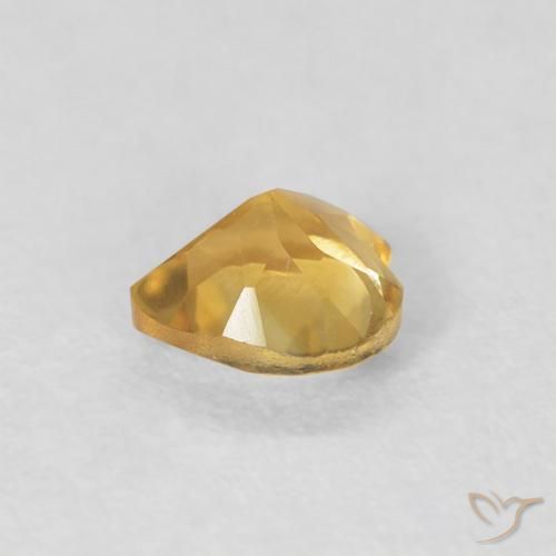 Citrino ouro profundo Natural 0.42ct, Coração, VVS