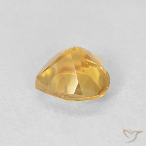 Citrino ouro brilhante Natural 0.43ct, Coração, VVS