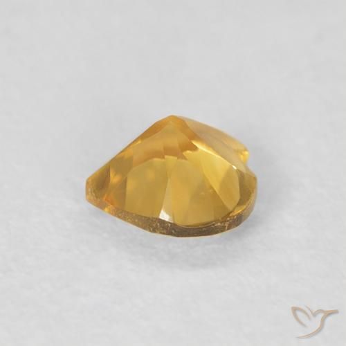 Citrino ouro brilhante Natural 0.36ct, Coração, VVS