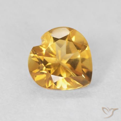 Citrino Medium Light-Golden Natural 0.72ct, Coração, VVS-VS