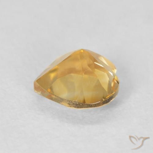 Citrino Medium Light-Golden Natural 0.72ct, Coração, VVS-VS