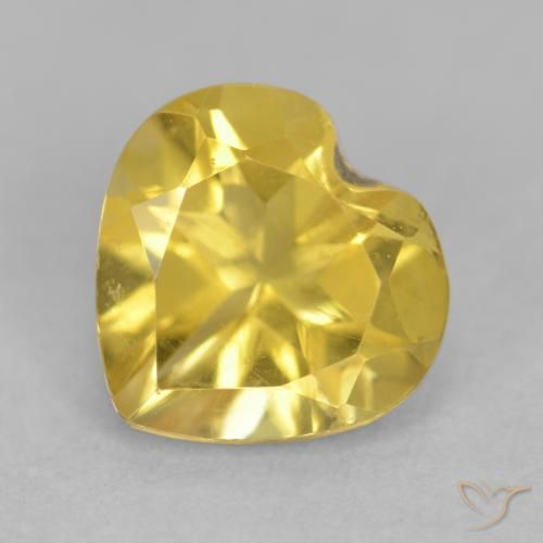 0.63ct Natural Dourado Citrino, Coração, VVS-VS