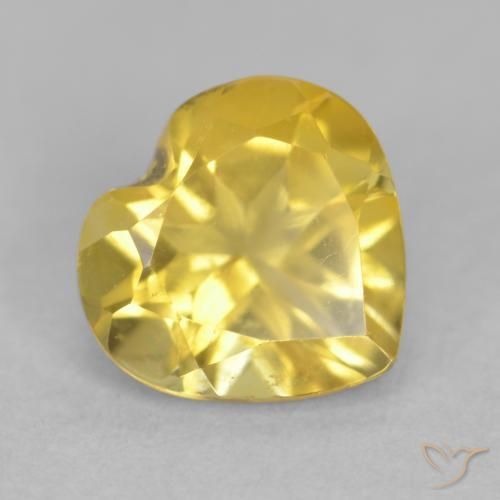 Citrino Dourado Natural 0.63ct, Coração, VVS-VS