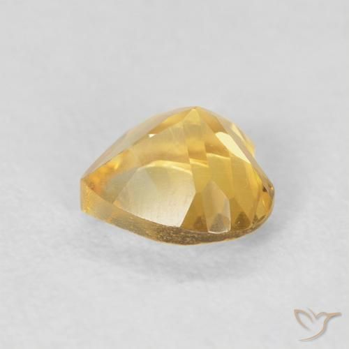 Citrino ouro profundo Natural 0.72ct, Coração, VVS-VS