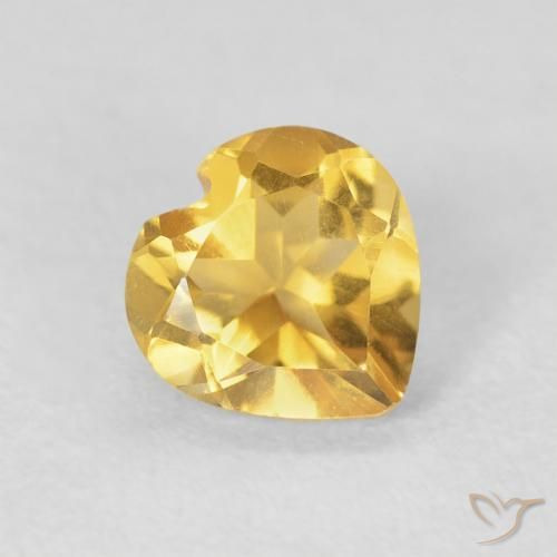Citrino ouro brilhante Natural 0.67ct, Coração, VVS-VS