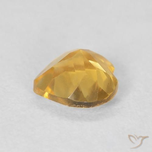 Citrino ouro brilhante Natural 0.67ct, Coração, VVS-VS