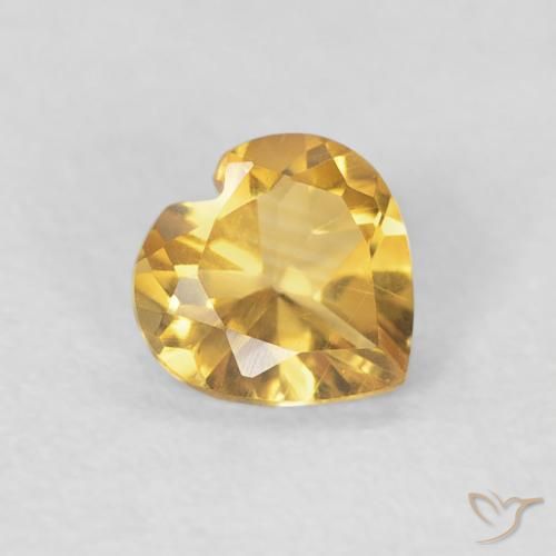 Citrino ouro médio Natural 0.35ct, Coração, VVS-VS