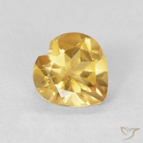 Citrino Dourado Natural 0.69ct, Coração, VVS-VS