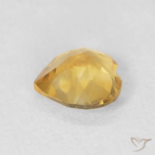 Citrino ouro profundo Natural 0.62ct, Coração, VVS-VS