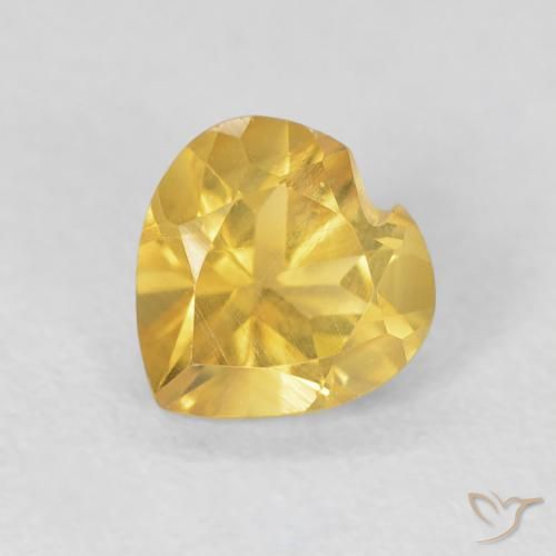 0.75ct Natural ouro profundo Citrino, Coração, VVS-VS
