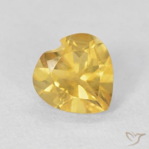 Citrino ouro profundo Natural 0.75ct, Coração, VVS-VS