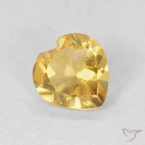 Citrino Medium Light-Golden Natural 0.64ct, Coração, VVS-VS