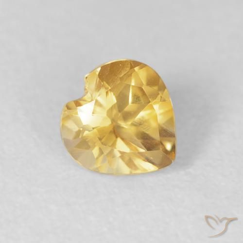 Citrino Laranja Dourada Natural 0.48ct, Coração, VVS