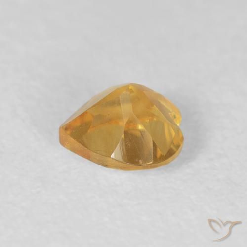 Citrino Laranja Dourada Natural 0.48ct, Coração, VVS