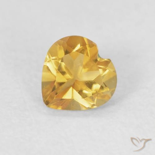 0.44ct Natural ouro brilhante Citrino, Coração, VVS-VS