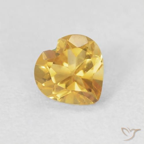 Citrino ouro brilhante Natural 0.44ct, Coração, VVS-VS