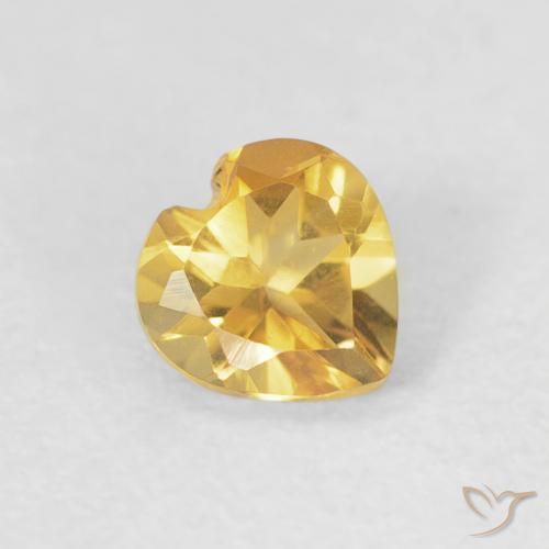 0.38ct Natural ouro brilhante Citrino, Coração, VVS-VS