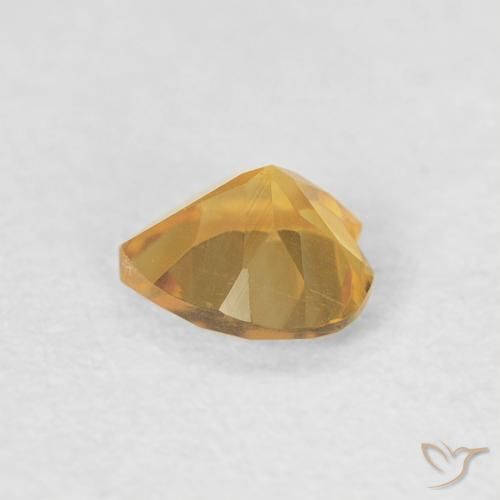 Citrino ouro brilhante Natural 0.38ct, Coração, VVS-VS