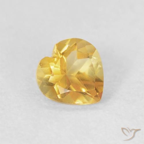 Citrino Dourado médio Natural 0.38ct, Coração, VVS-VS