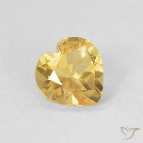 Citrino Laranja Dourada Natural 0.42ct, Coração, VVS-VS