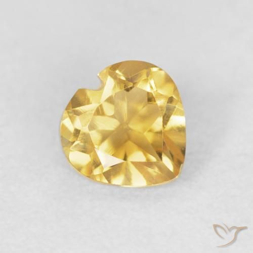 Citrino Dourado Natural 0.48ct, Coração, VVS-VS