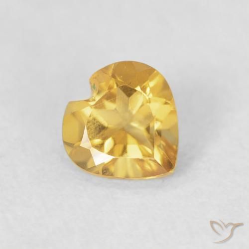 Citrino Dourado médio Natural 0.39ct, Coração, VVS-VS